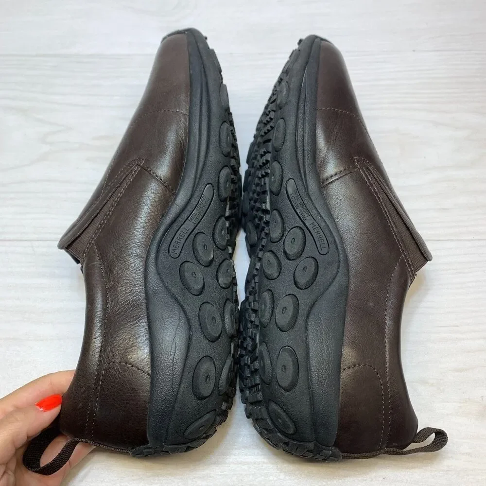 Merrell Jungle Moc Casual Shoes Men's Size 13 Brown Leather Comfort Slip On - Picture 3 of 8